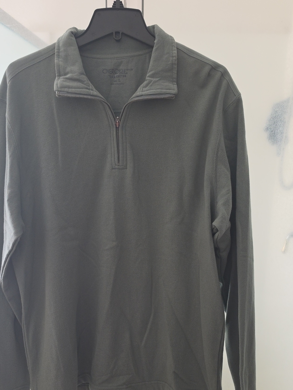 Cherokee Olive Green Half-Zip Pullover